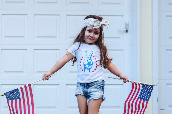 Patriotic Peace Tee/Onesie