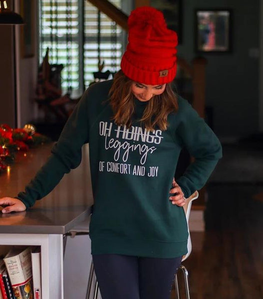 Oh Leggings of Comfort & Joy Adult Crewneck Sweatshirt