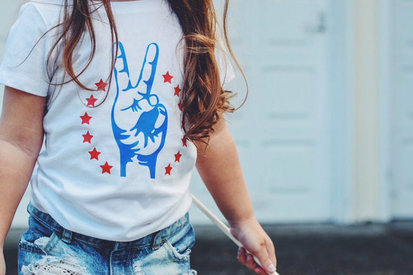 Patriotic Peace Tee/Onesie