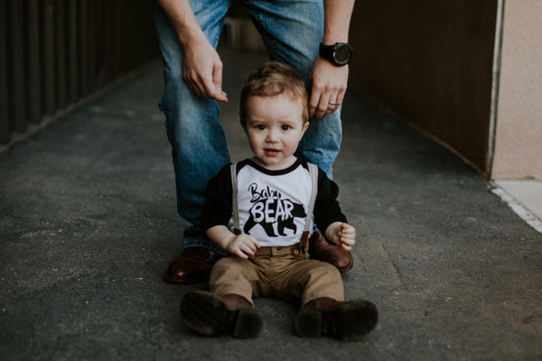 PAPA BEAR and BABY BEAR Baseball Tee Set