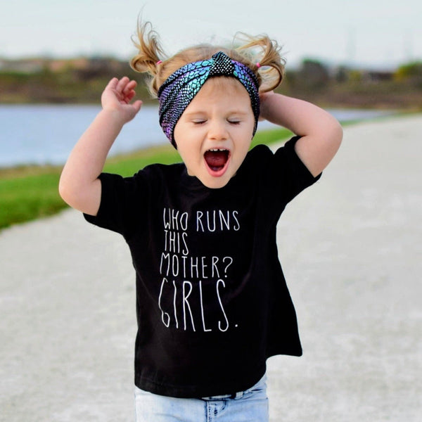 Who Runs This Mother? Girls - Kids Tee