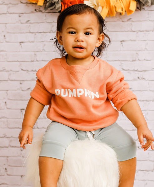 Pumpkin Toddler Fleece Crewneck Pullover Sweater