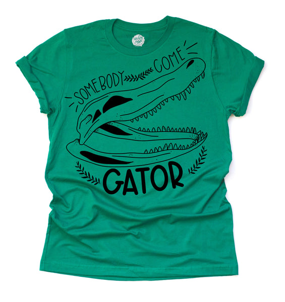 Somebody Come Gator Adult Unisex Tee