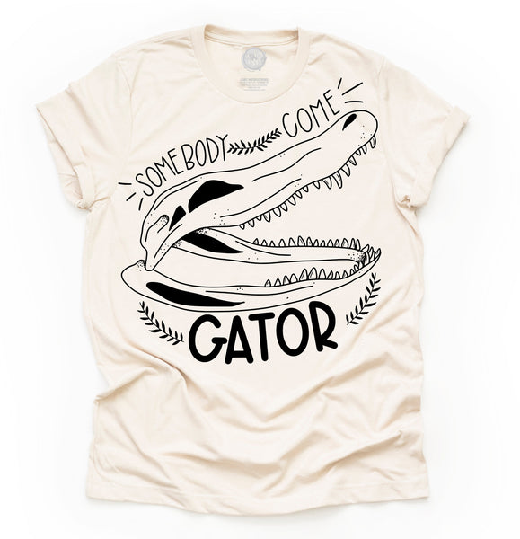 Somebody Come Gator Adult Unisex Tee