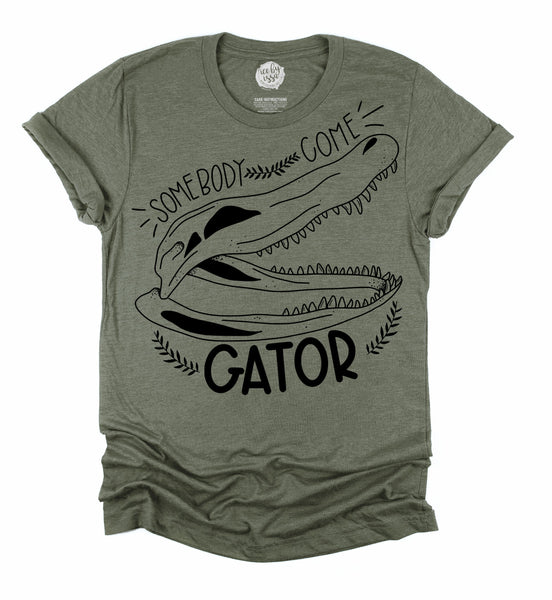 Somebody Come Gator Adult Unisex Tee