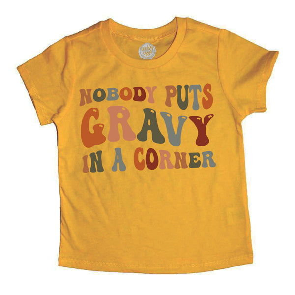 Nobody Puts Gravy In a Corner Kids Tee