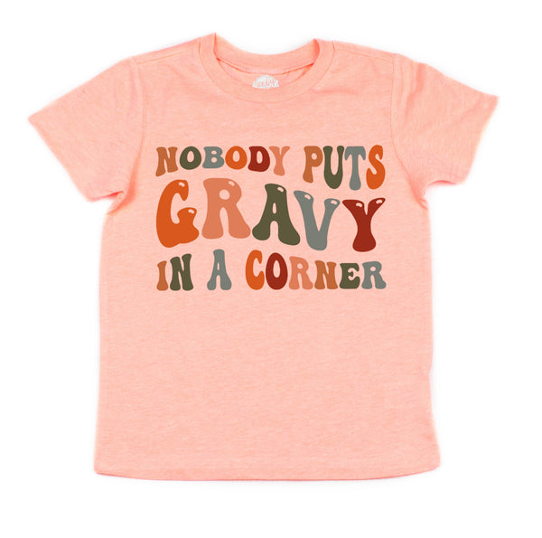 Nobody Puts Gravy In a Corner Kids Tee