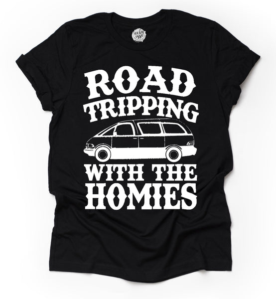 Road Tripping with the Homies Adult Unisex Tee