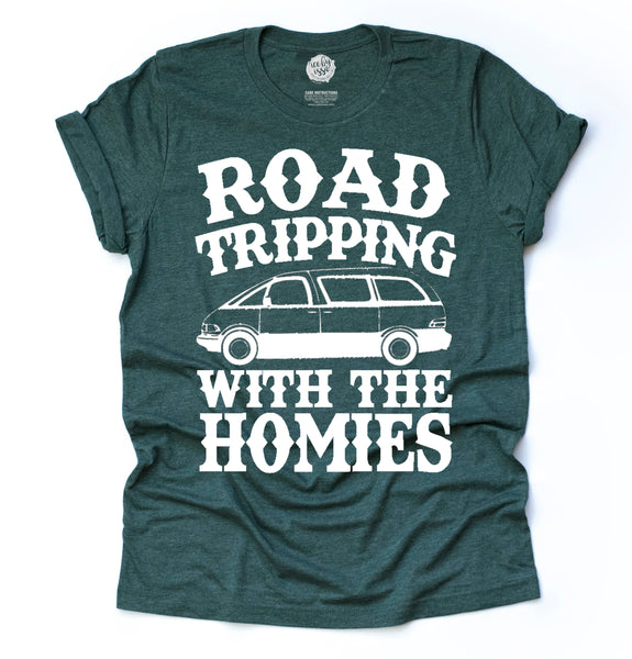 Road Tripping with the Homies Adult Unisex Tee