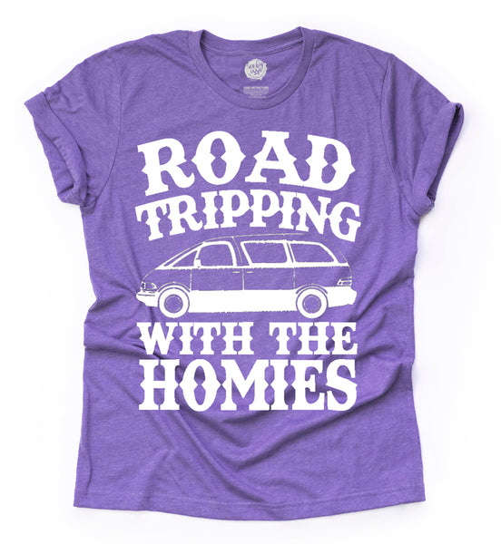 Road Tripping with the Homies Adult Unisex Tee