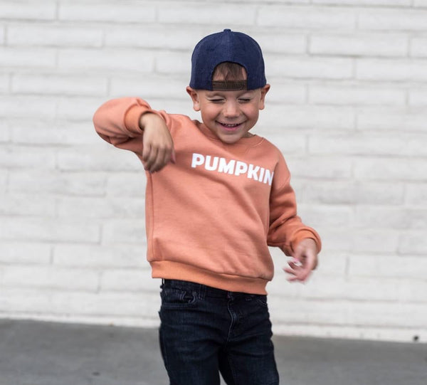 Pumpkin Toddler Fleece Crewneck Pullover Sweater