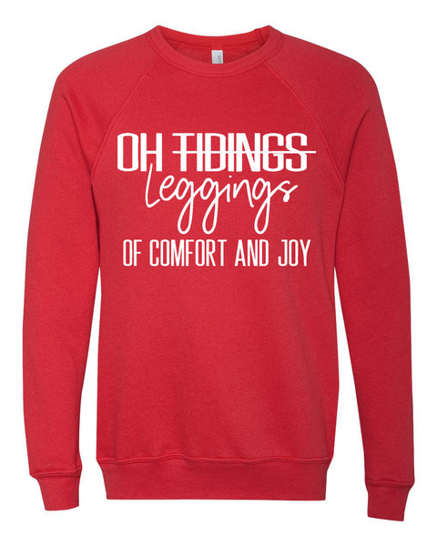 Oh Leggings of Comfort & Joy Adult Crewneck Sweatshirt