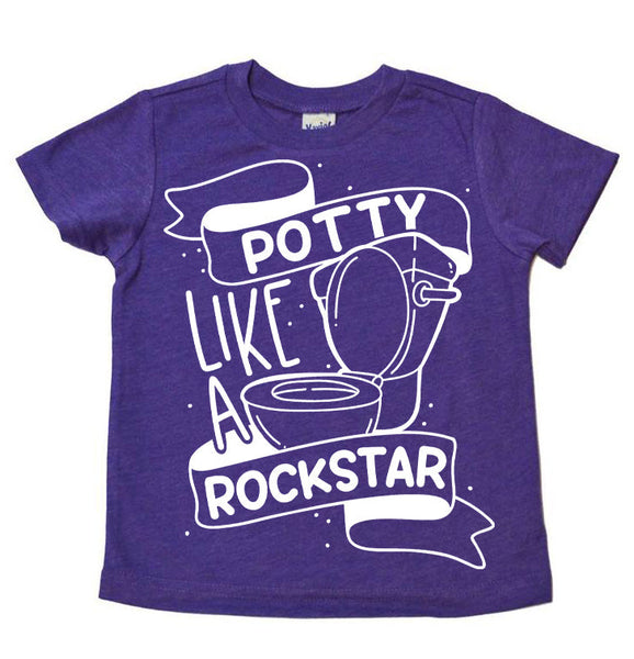 Potty Like a Rockstar Kids Tee