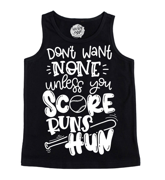 Score Runs Kids Racerback Tank