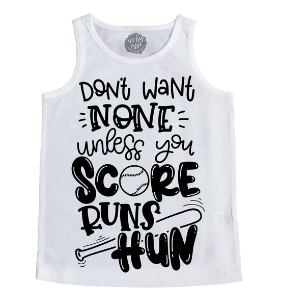 Score Runs Kids Racerback Tank