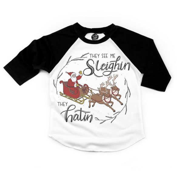 They See Me Sleighin Kids Tee/Raglan