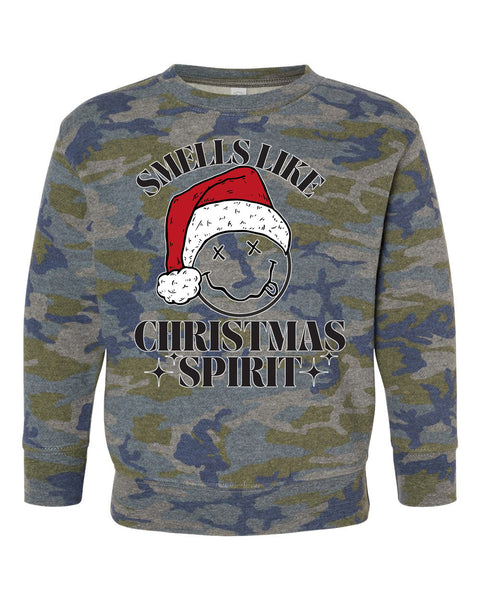 Smells Like Christmas Spirit Kids Fleece Pullover Crewneck Sweater/Hoodie