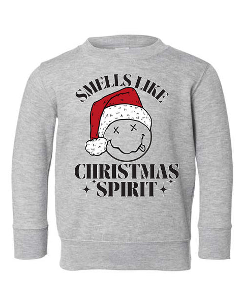 Smells Like Christmas Spirit Kids Fleece Pullover Crewneck Sweater/Hoodie