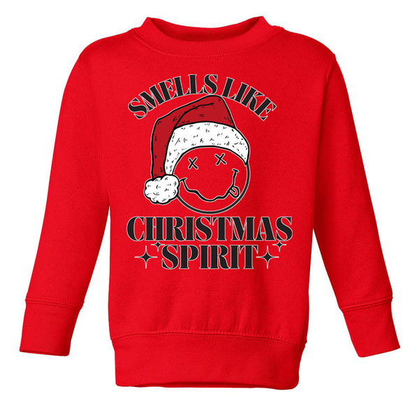 Smells Like Christmas Spirit Kids Fleece Pullover Crewneck Sweater/Hoodie