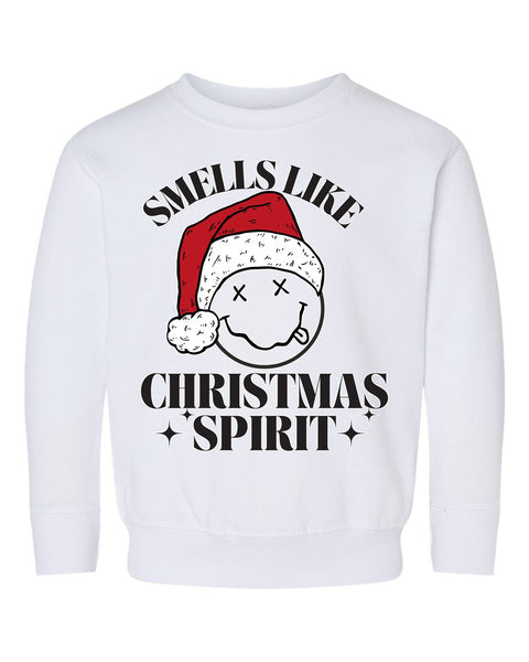 Smells Like Christmas Spirit Kids Fleece Pullover Crewneck Sweater/Hoodie