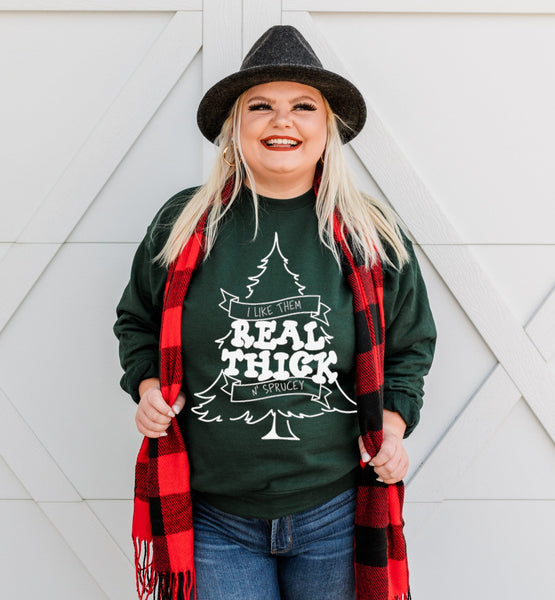 Real Thick and Sprucey© Adult Unisex Crewneck Sweatshirt