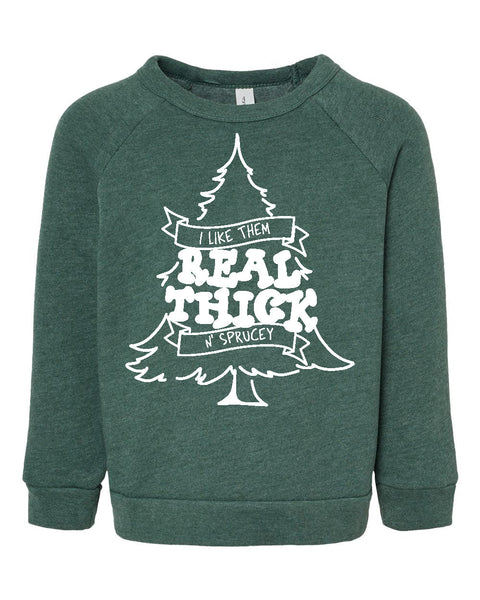 Thick and Sprucey© Kids Fleece Crewneck Pullover Sweater