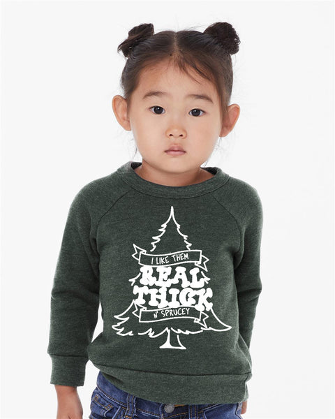 Thick and Sprucey© Kids Fleece Crewneck Pullover Sweater