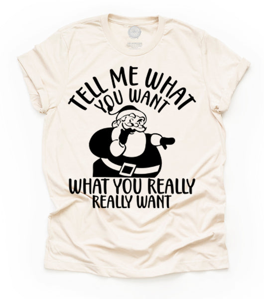 Tell Me What You Want Unisex Adult Tee/Raglan