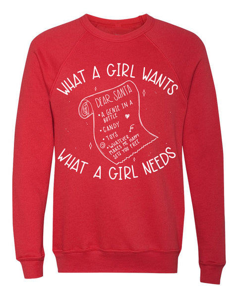 What a Girl Wants Unisex Adult Crewneck Sweatshirt