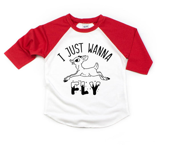 I Just Wanna Fly Baseball Tee