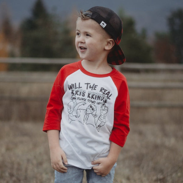 Kris Kringle Red Baseball Tee