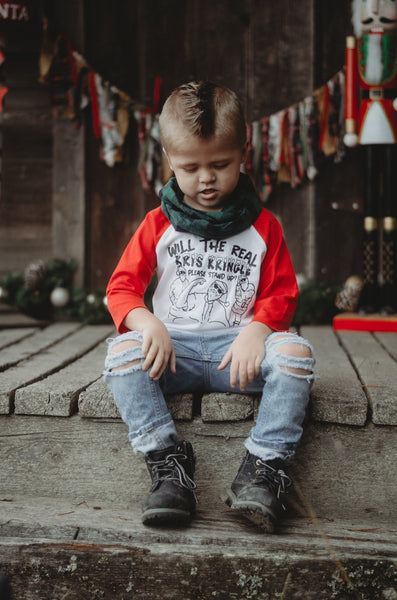 Kris Kringle Red Baseball Tee