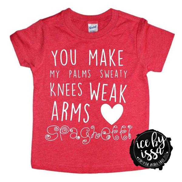 Em Valentine's Spaghetti Kids Tee