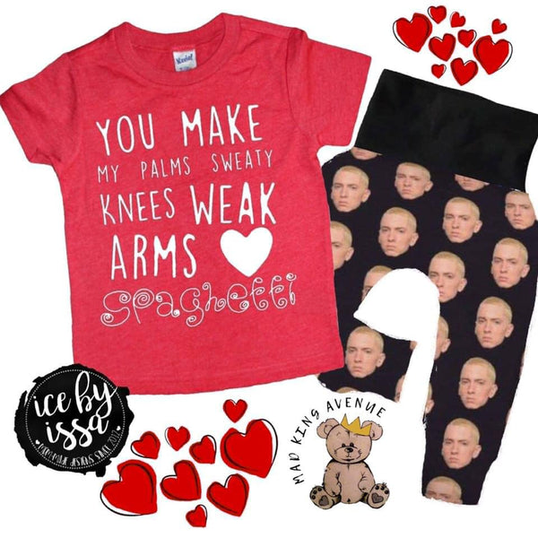 Em Valentine's Spaghetti Kids Tee