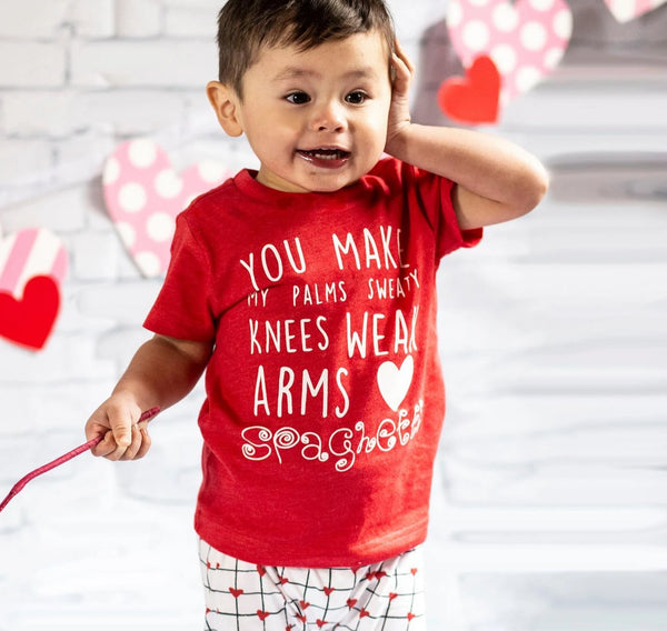 Em Valentine's Spaghetti Kids Tee