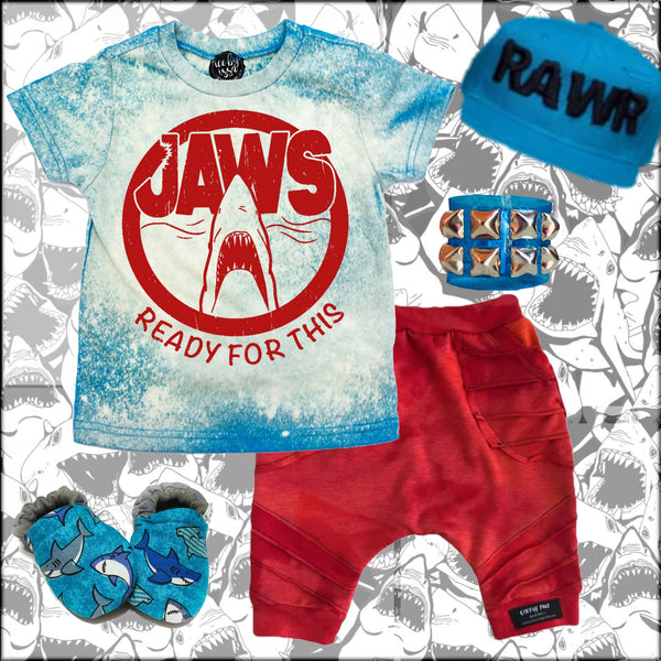 JAWS Ready for This© Colorwash™ Blue Tee