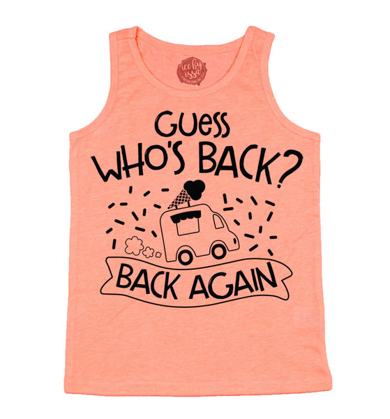 Guess Who's Back Kids Unisex Scoopneck Tank