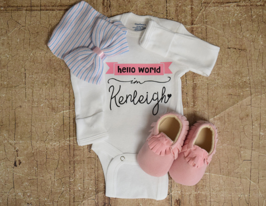 Custom Name Announcement Bodysuit