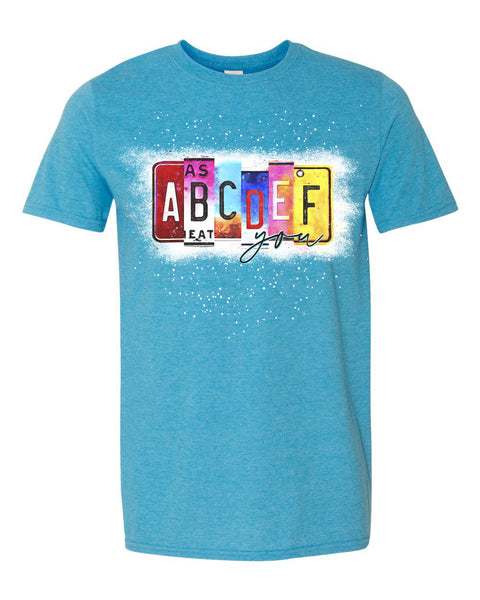 ABCDEF Unisex Adult Tee