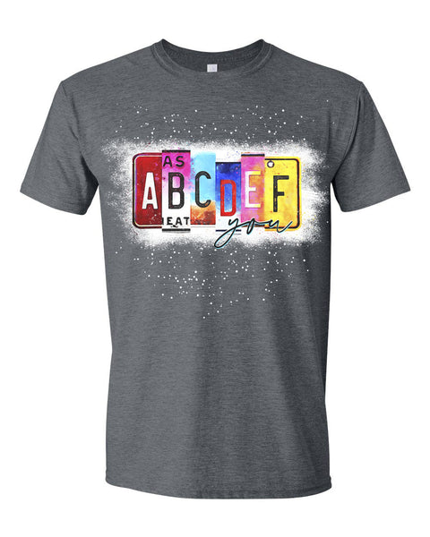 ABCDEF Unisex Adult Tee