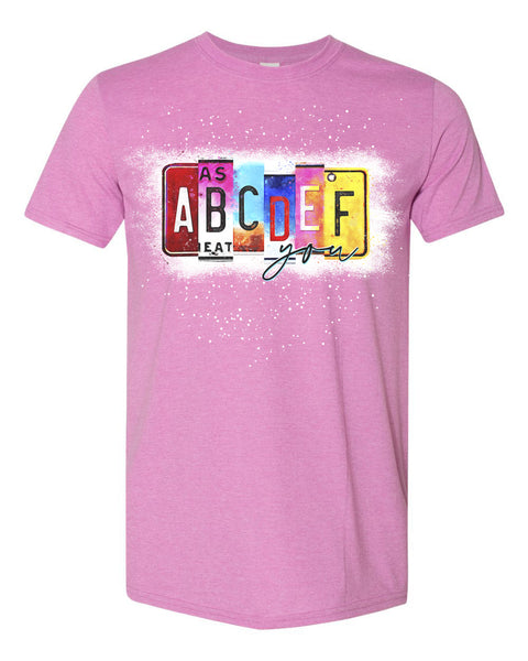 ABCDEF Unisex Adult Tee