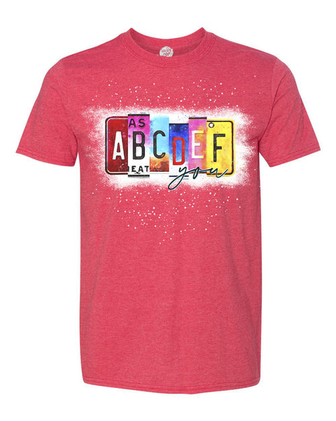 ABCDEF Unisex Adult Tee