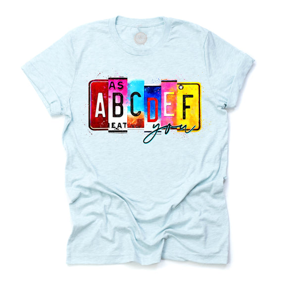 ABCDEF Unisex Adult Tee