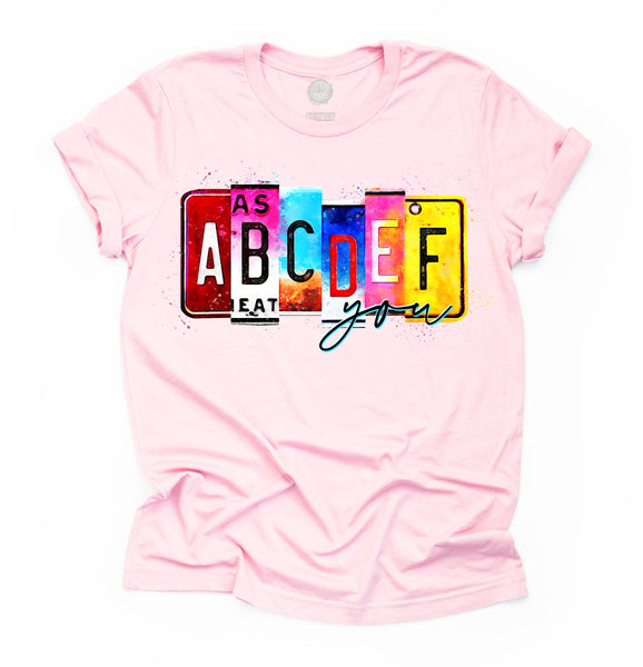 ABCDEF Unisex Adult Tee