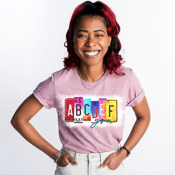 ABCDEF Unisex Adult Tee