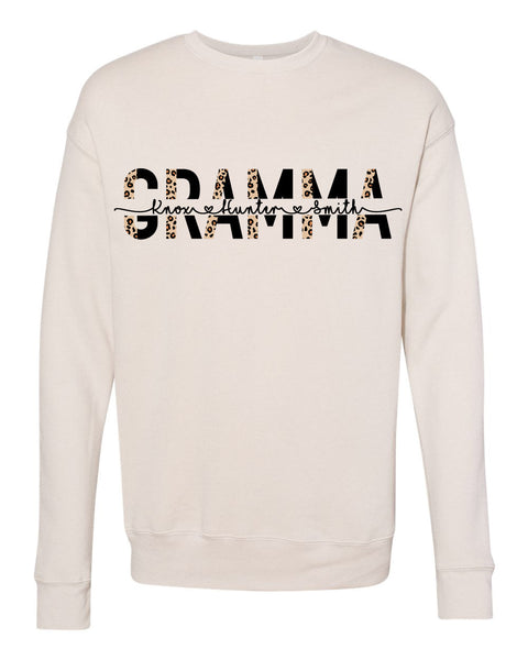 Custom MAMA/MIMI/GRANDMA/GRAMMA/NANA Unisex Pullover Sweatshirt