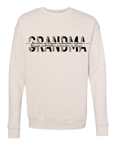 Custom MAMA/MIMI/GRANDMA/GRAMMA/NANA Unisex Pullover Sweatshirt