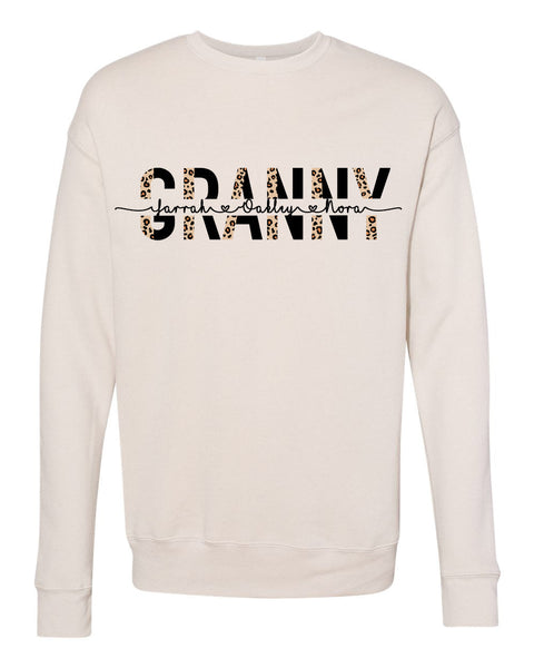 Custom MAMA/MIMI/GRANDMA/GRAMMA/NANA Unisex Pullover Sweatshirt