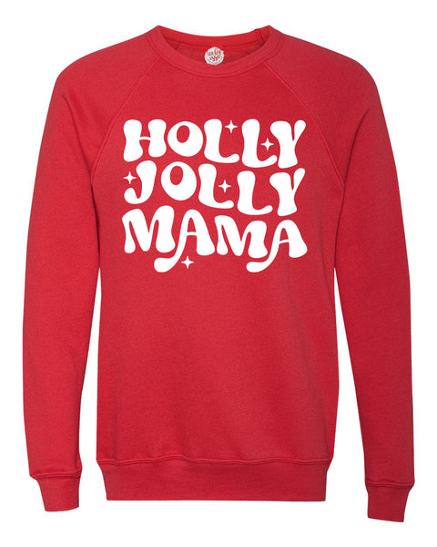 Holly Jolly Mama Adult Unisex Crewneck Sweatshirt