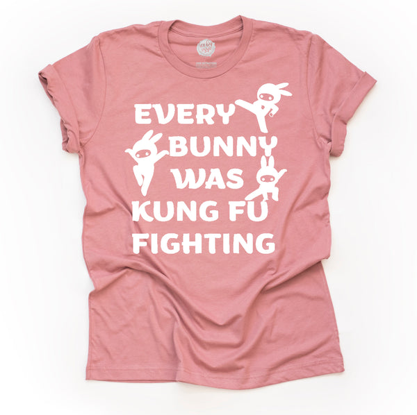 Every Bunny Was Kung Fu Fighting Unisex Adult Tee